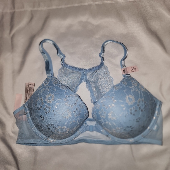 {SOLD} Victoria’s Secret Matching Bra & Panty Set, Blue Topaz - 36B/Medium - Picture 3 of 8